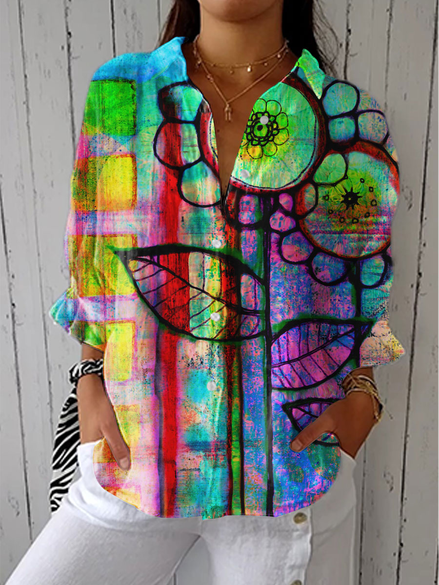 Natalie™ - Artistic Floral Top