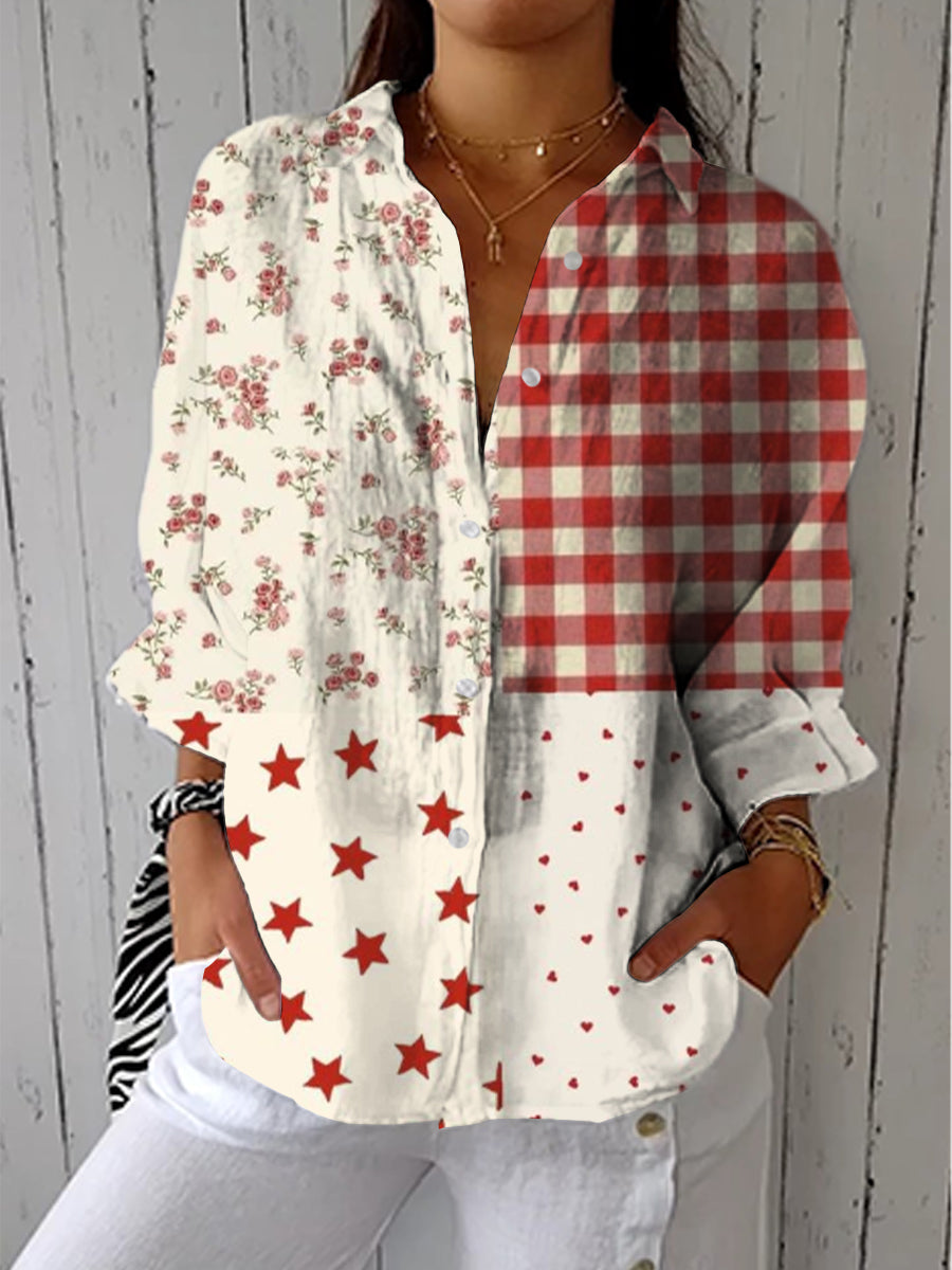 Martha™ - Floral Patchwork Blouse