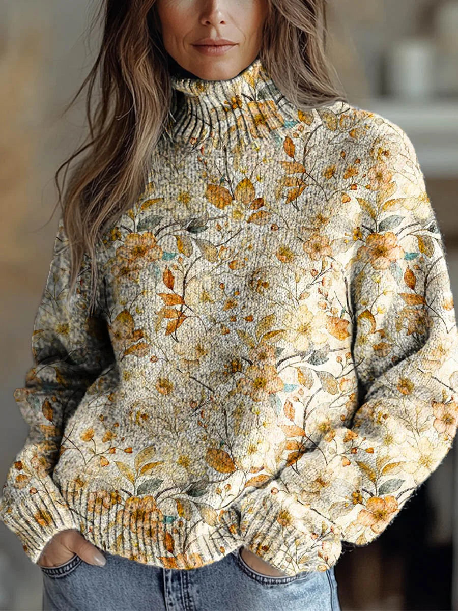 Liora™ - Cozy Autumn Radiance Turtleneck Sweater