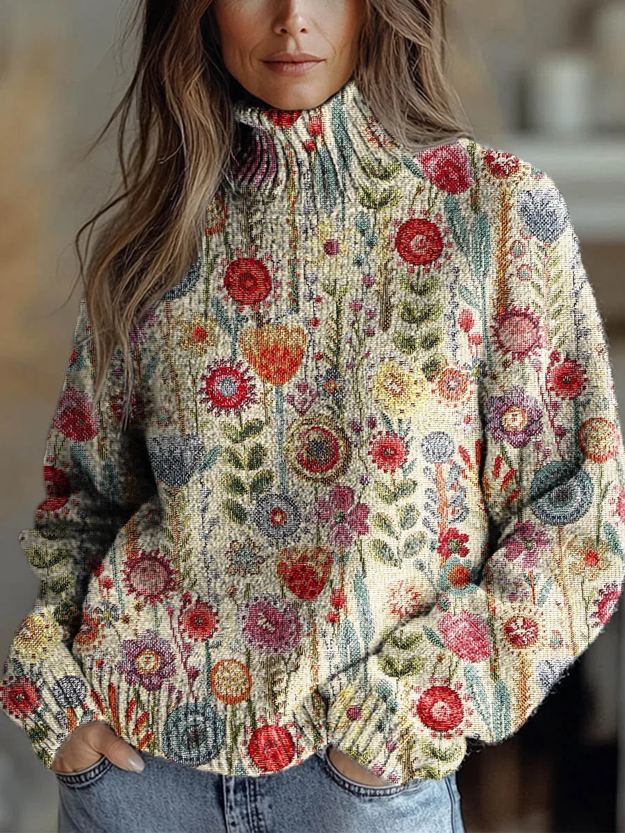 Naelith™ - Cozy Autumn Glow Turtleneck Sweater