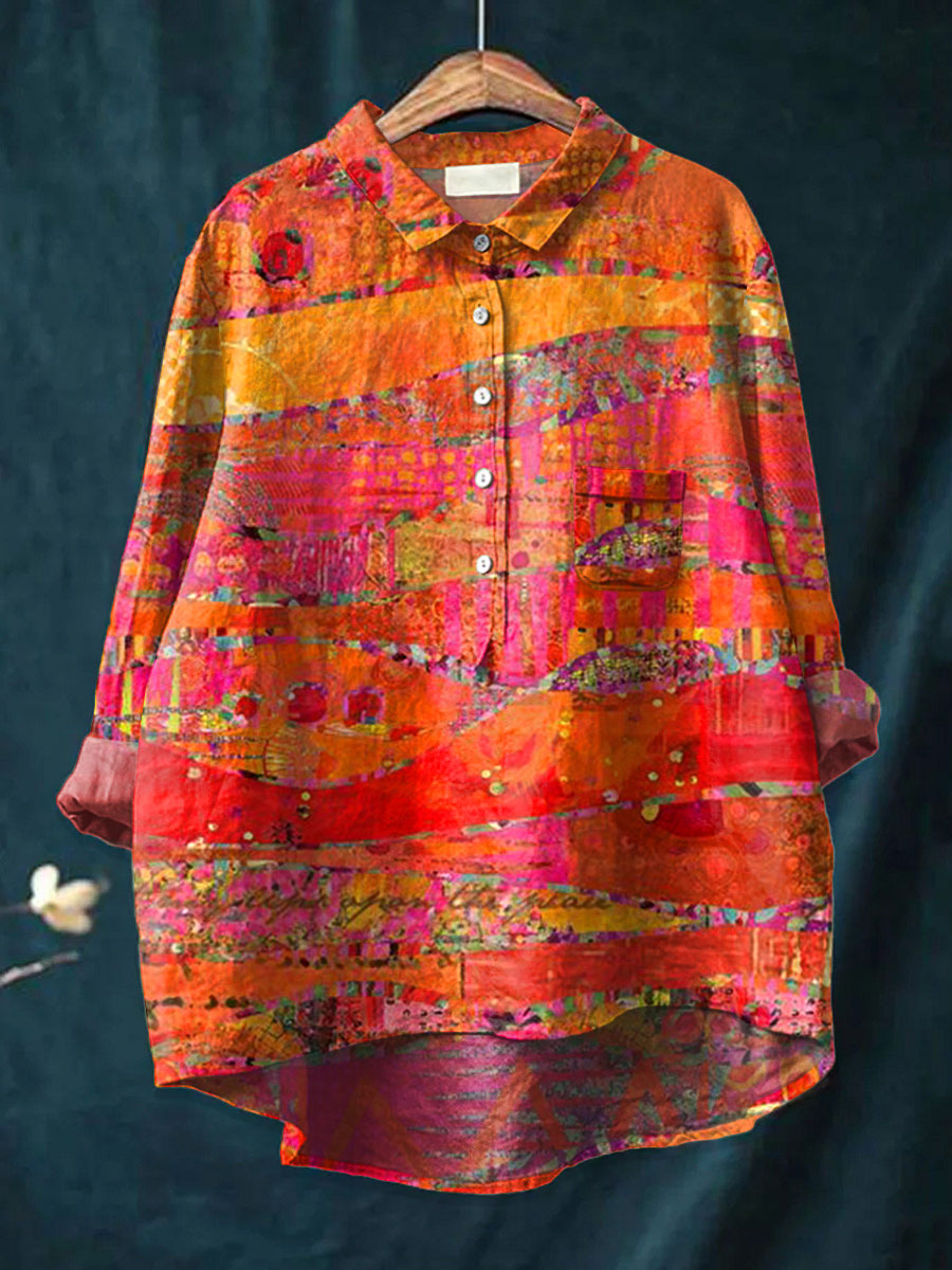 Ariana™ - Striking Abstract Print Shirt
