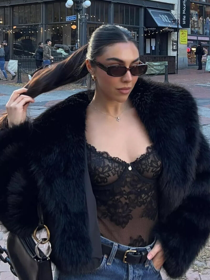 Jenna™ - Luxurious Faux Fur Coat