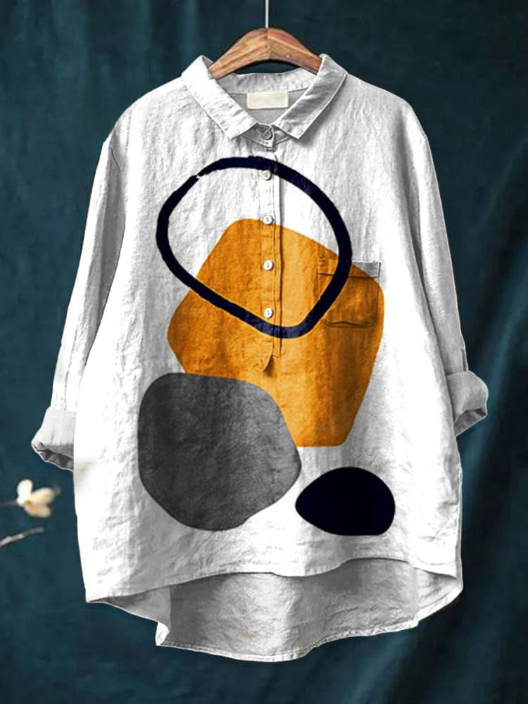 Sienna™ - Geometric Abstract Print Blouse