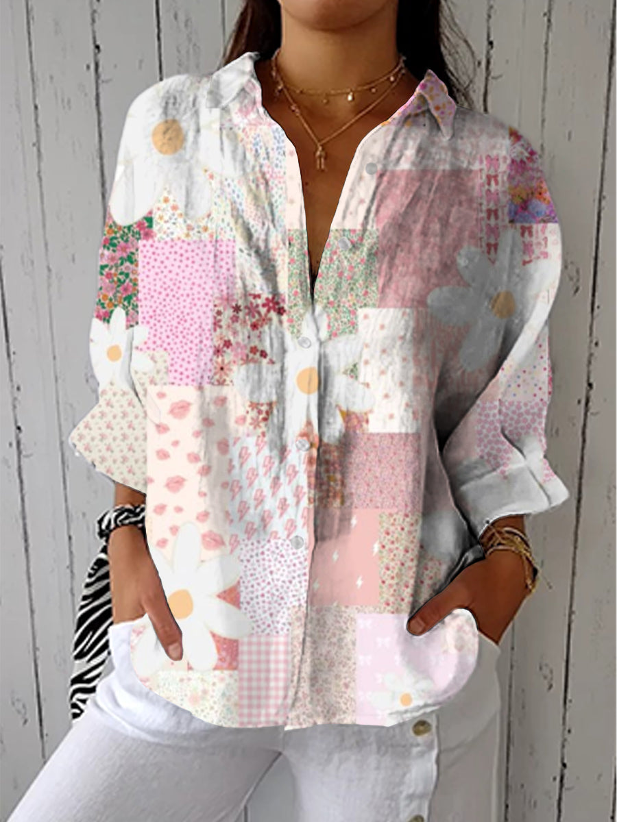 Chloe™ - Soft Pastel Daisy Blouse