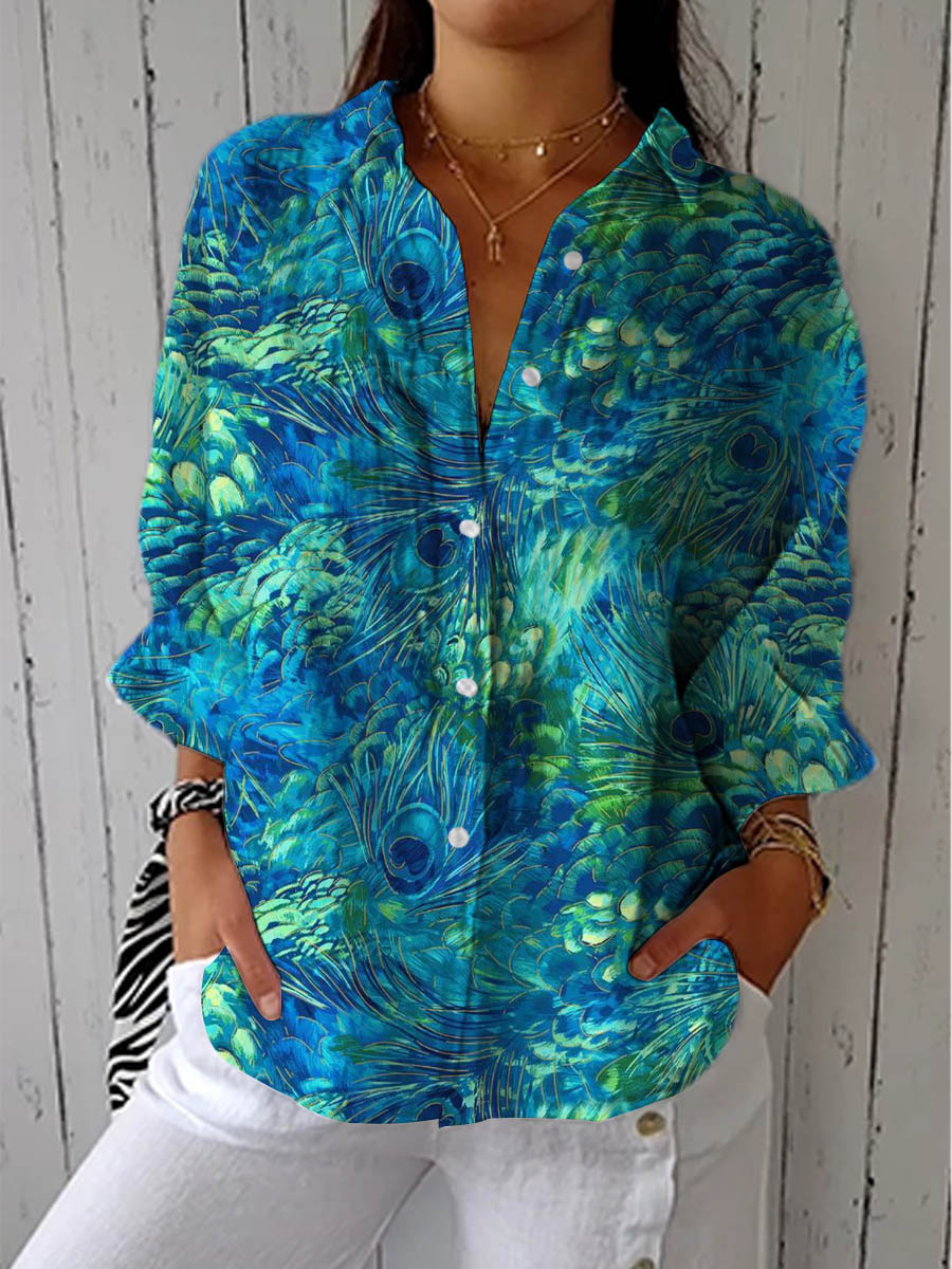 Diana™ - Peacock Feather Blouse