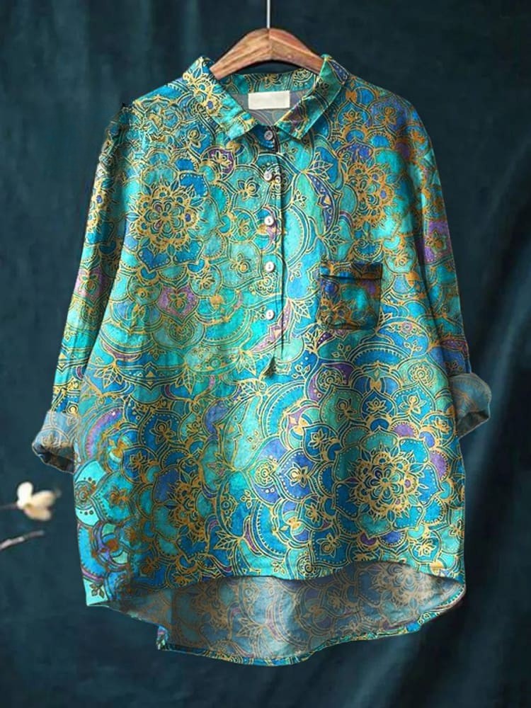 Amelia™ - Mandala Print Blouse