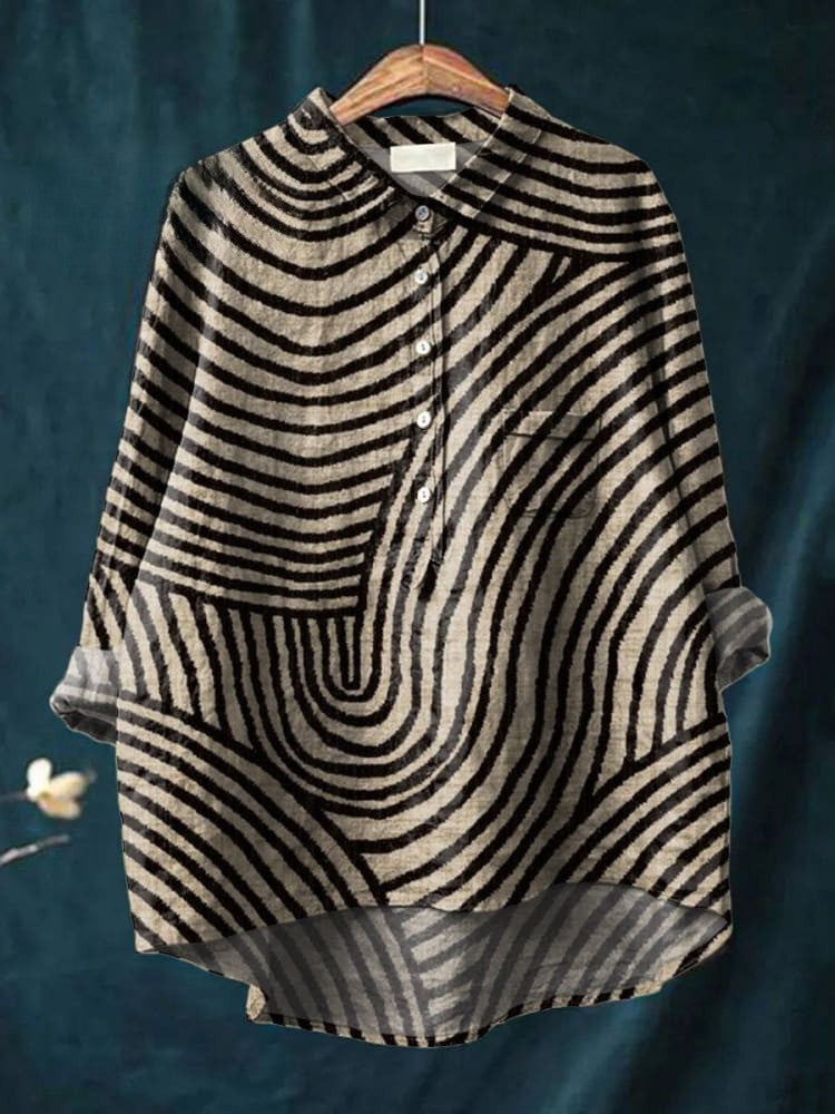 Chloe™ - Abstract Stripe Blouse
