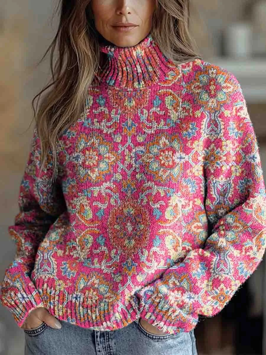 Ivanys™ - Cozy Autumn Glow Turtleneck Sweater