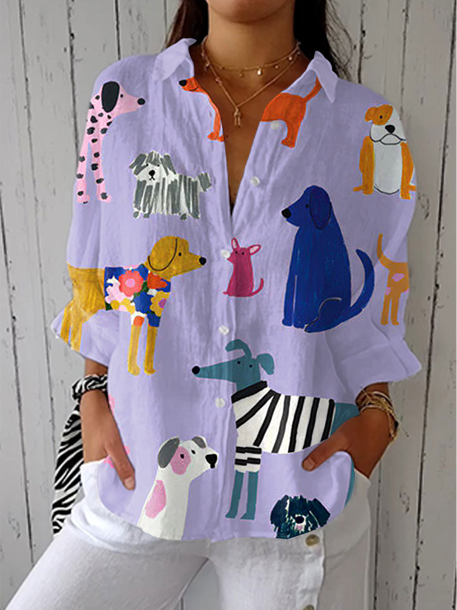 Amber™ - Fun-Loving Dog Blouse
