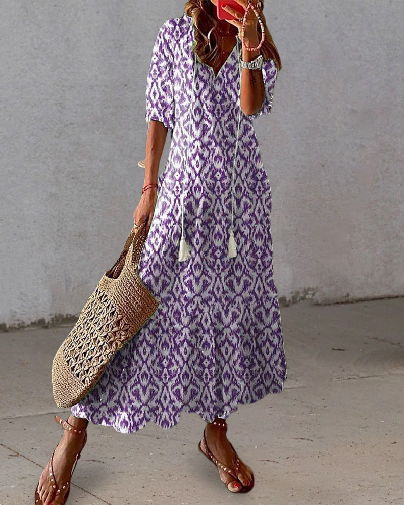Dianna™ - Bohemian Tummy Coverage Dress