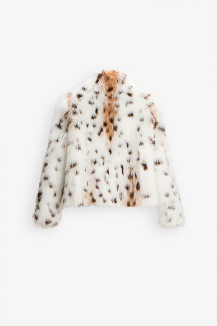 Raquel™ - Leopard Print Faux Fur Coat