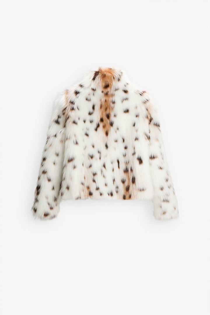 Raquel™ - Leopard Print Faux Fur Coat