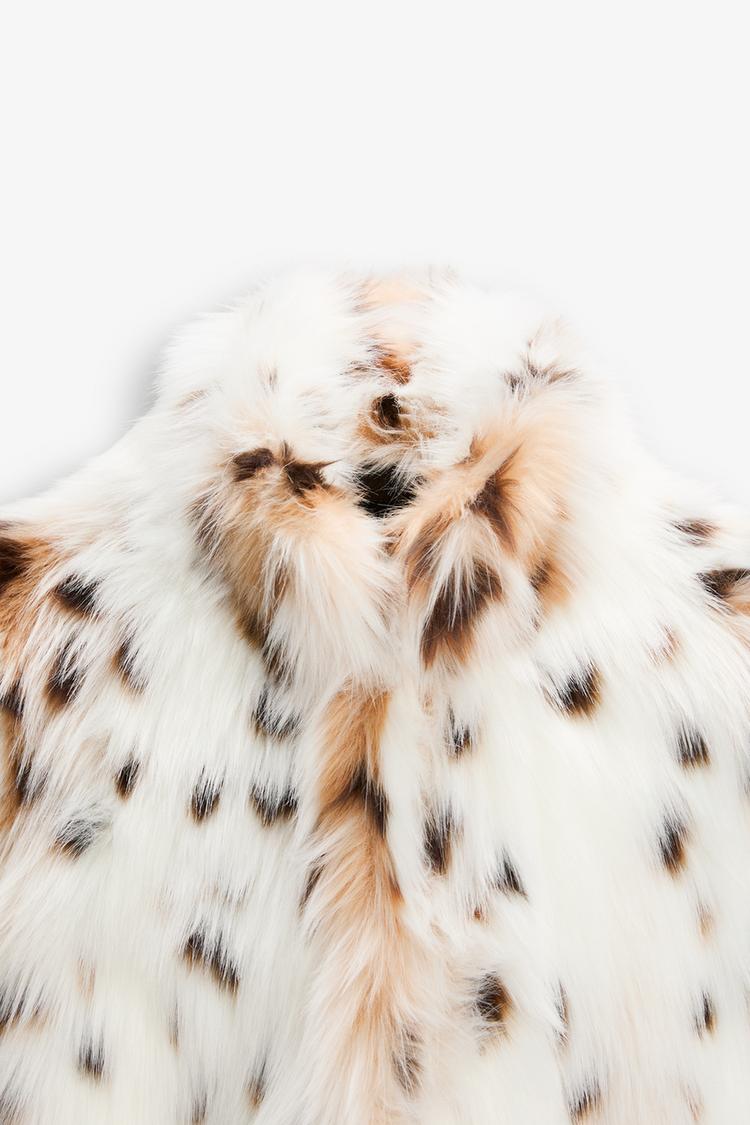Raquel™ - Leopard Print Faux Fur Coat
