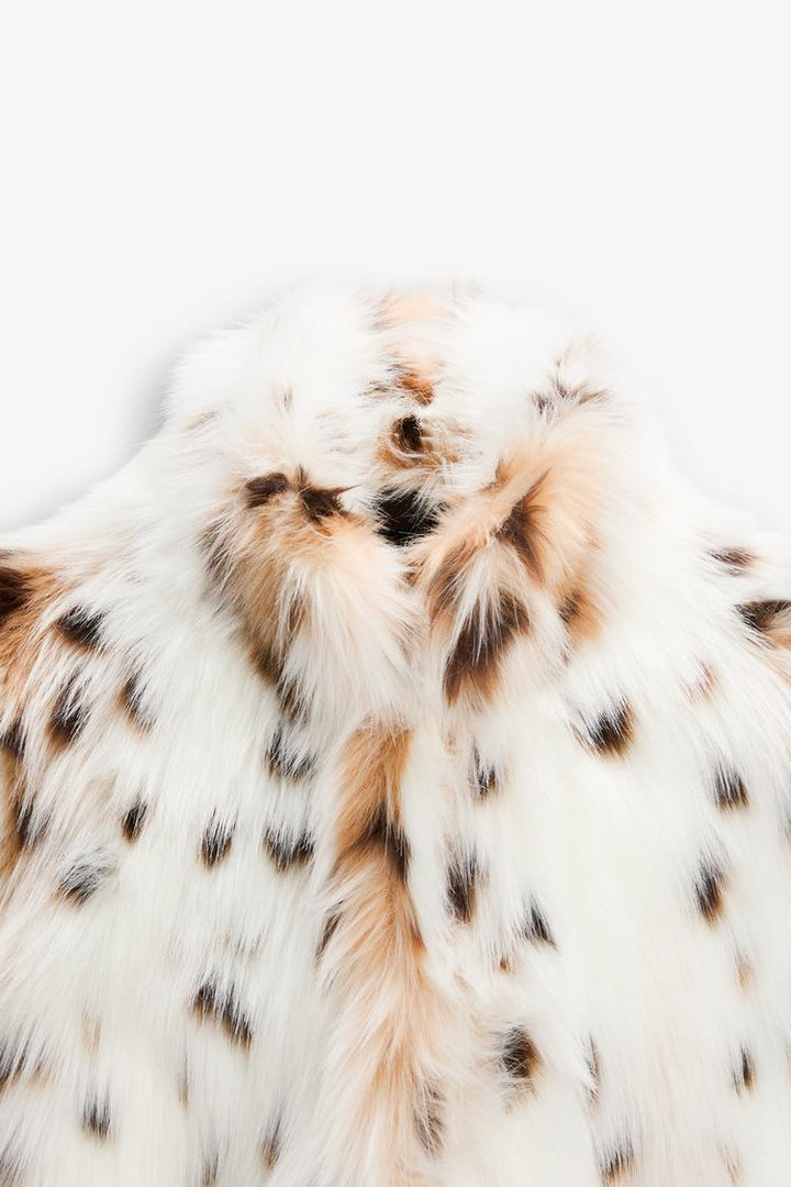 Raquel™ - Leopard Print Faux Fur Coat
