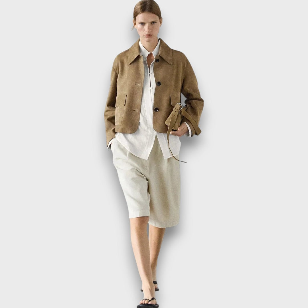 Naomi™ - Classic Cut Elegant Suede Jacket