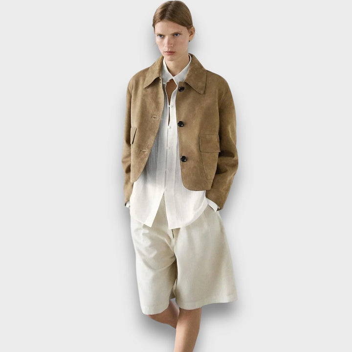 Naomi™ - Classic Cut Elegant Suede Jacket