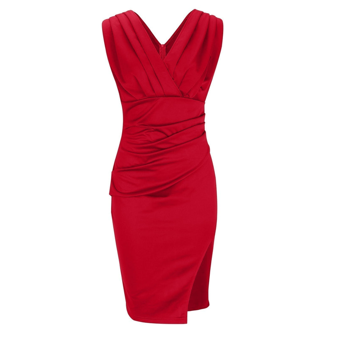 Kiona Dress™ - Sophisticated Fit with V-Neckline and Side Slit