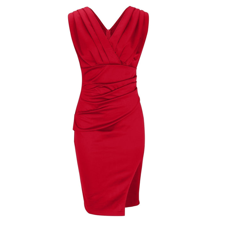 Kiona Dress™ - Sophisticated Fit with V-Neckline and Side Slit