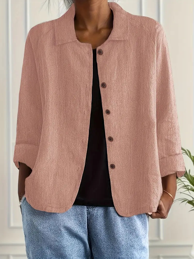 Marilla™ - Lightweight Linen Blend Shirt Jacket