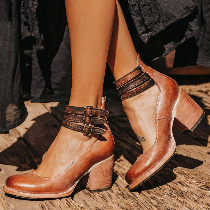 Evelyn™ - Timeless Vintage Leather Heels