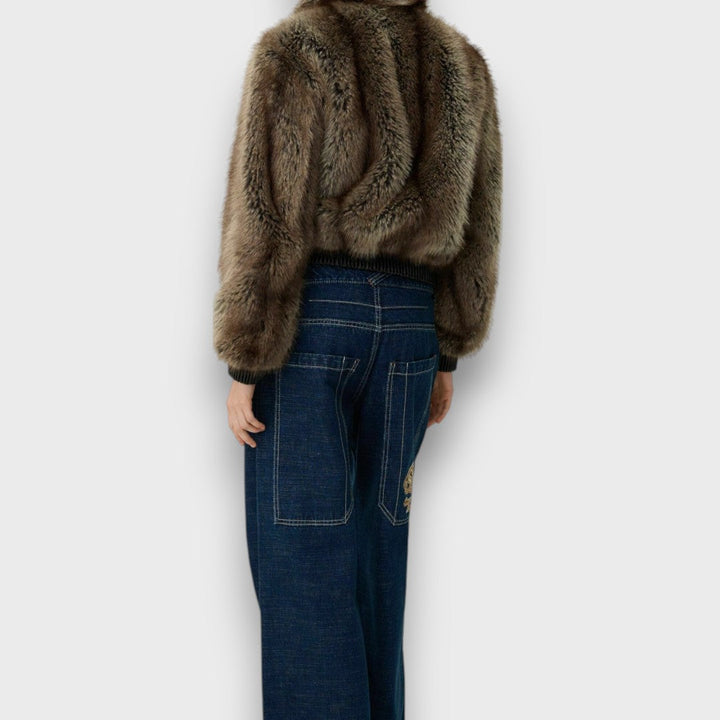 Amelia™ - Urban Chic Short Faux Fur Jacket