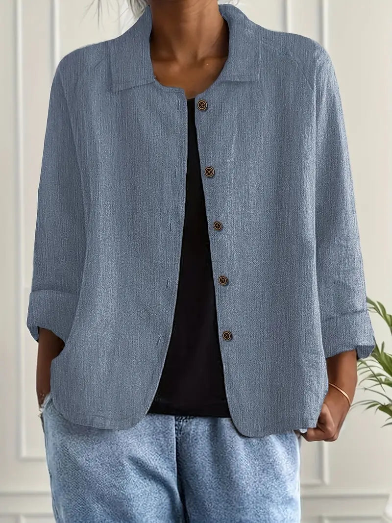 Marilla™ - Lightweight Linen Blend Shirt Jacket