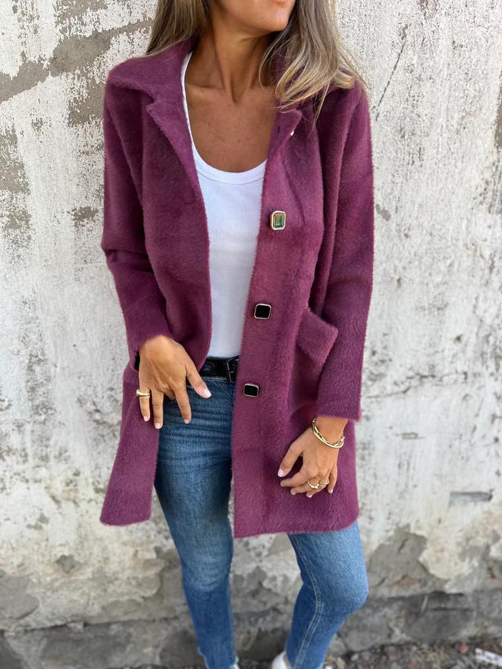 Ember™ - Chic Single-Breasted Coat with Lapels