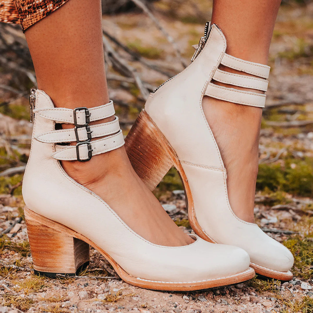 Evelyn™ - Timeless Vintage Leather Heels
