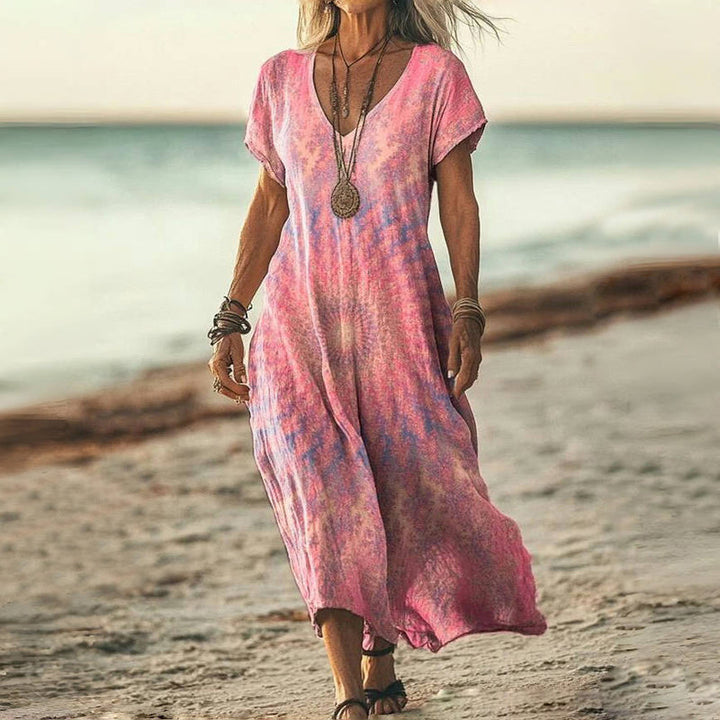 Lori™ - Retro Gradient Midi Dress for Women