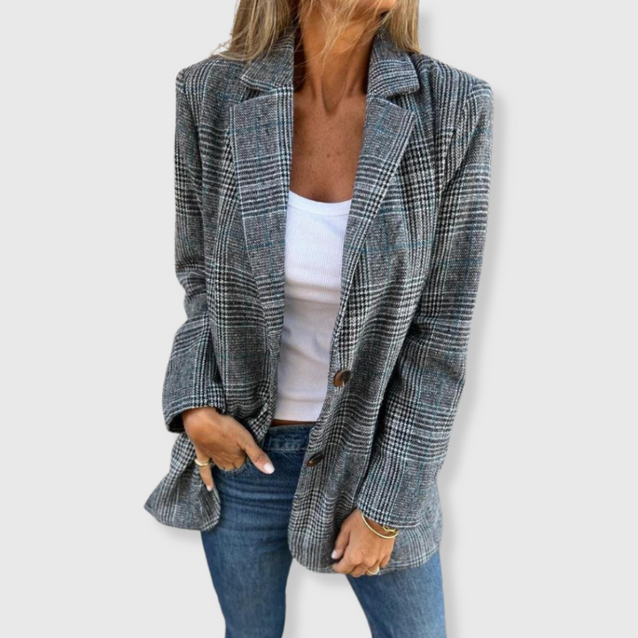 Brenda™ - Stylish Checkered Blazer