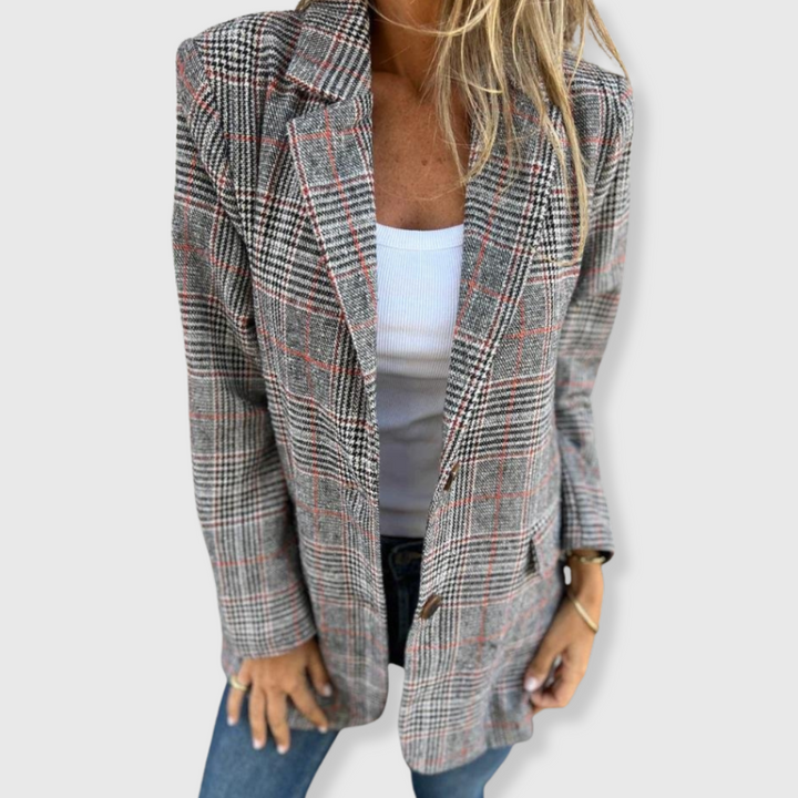 Brenda™ - Stylish Checkered Blazer