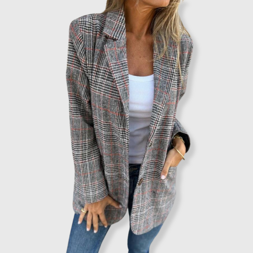 Brenda™ - Stylish Checkered Blazer