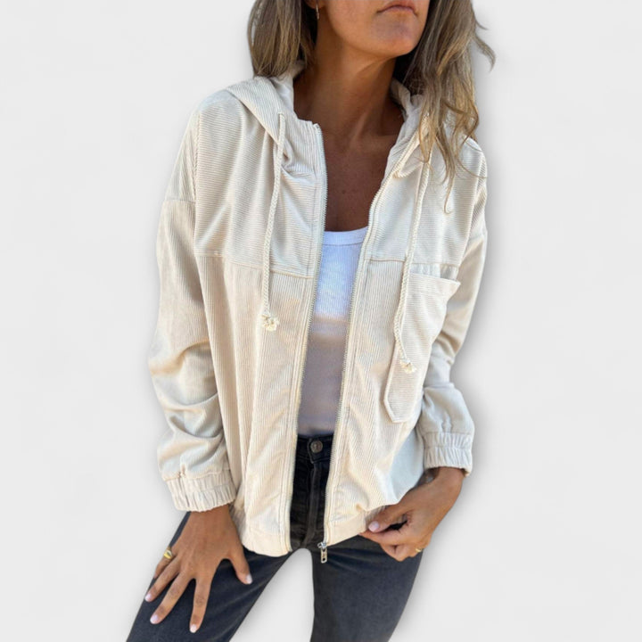Ella™ - Cozy Corduroy Zip-Up Hoodie
