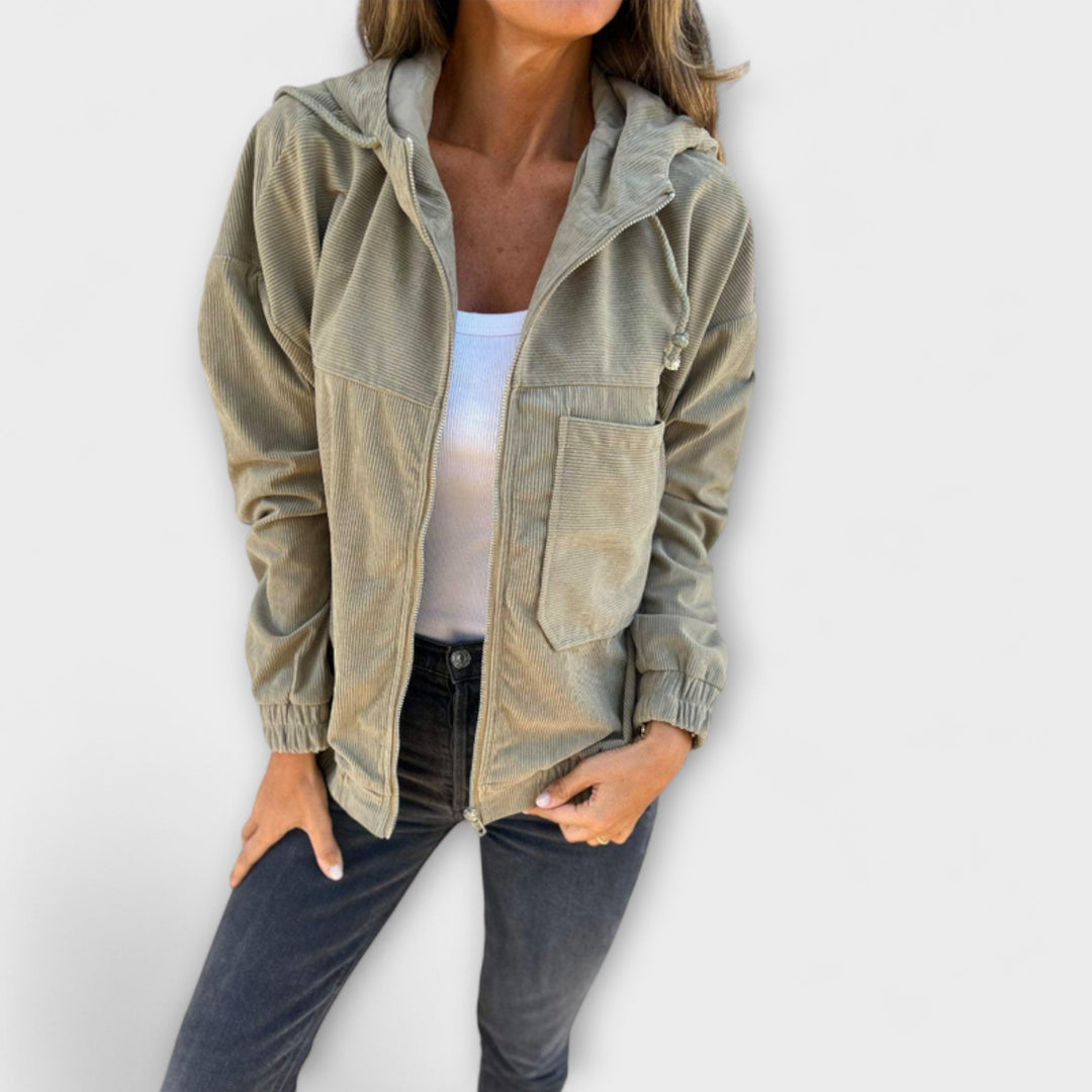 Ella™ - Cozy Corduroy Zip-Up Hoodie