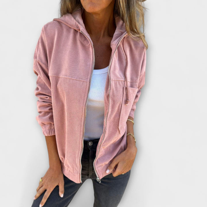 Ella™ - Cozy Corduroy Zip-Up Hoodie