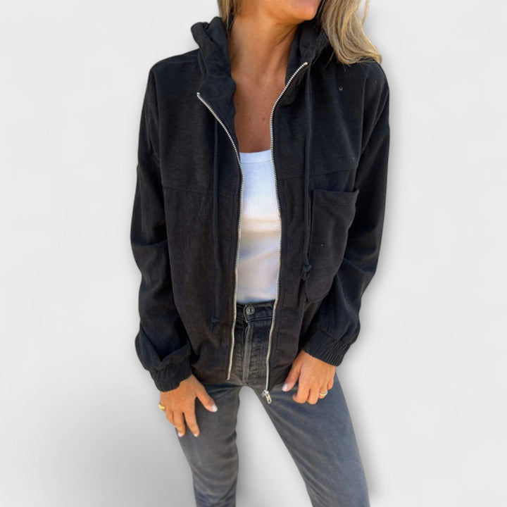 Ella™ - Cozy Corduroy Zip-Up Hoodie