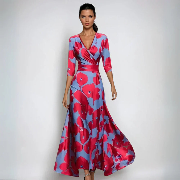 Emily™ - Chic Floral Wrap Dress