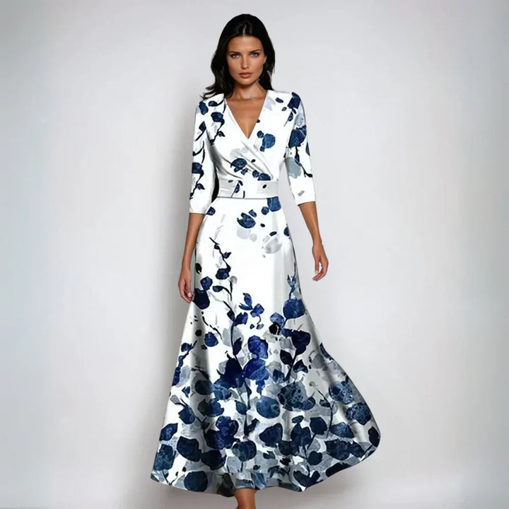 Emily™ - Chic Floral Wrap Dress
