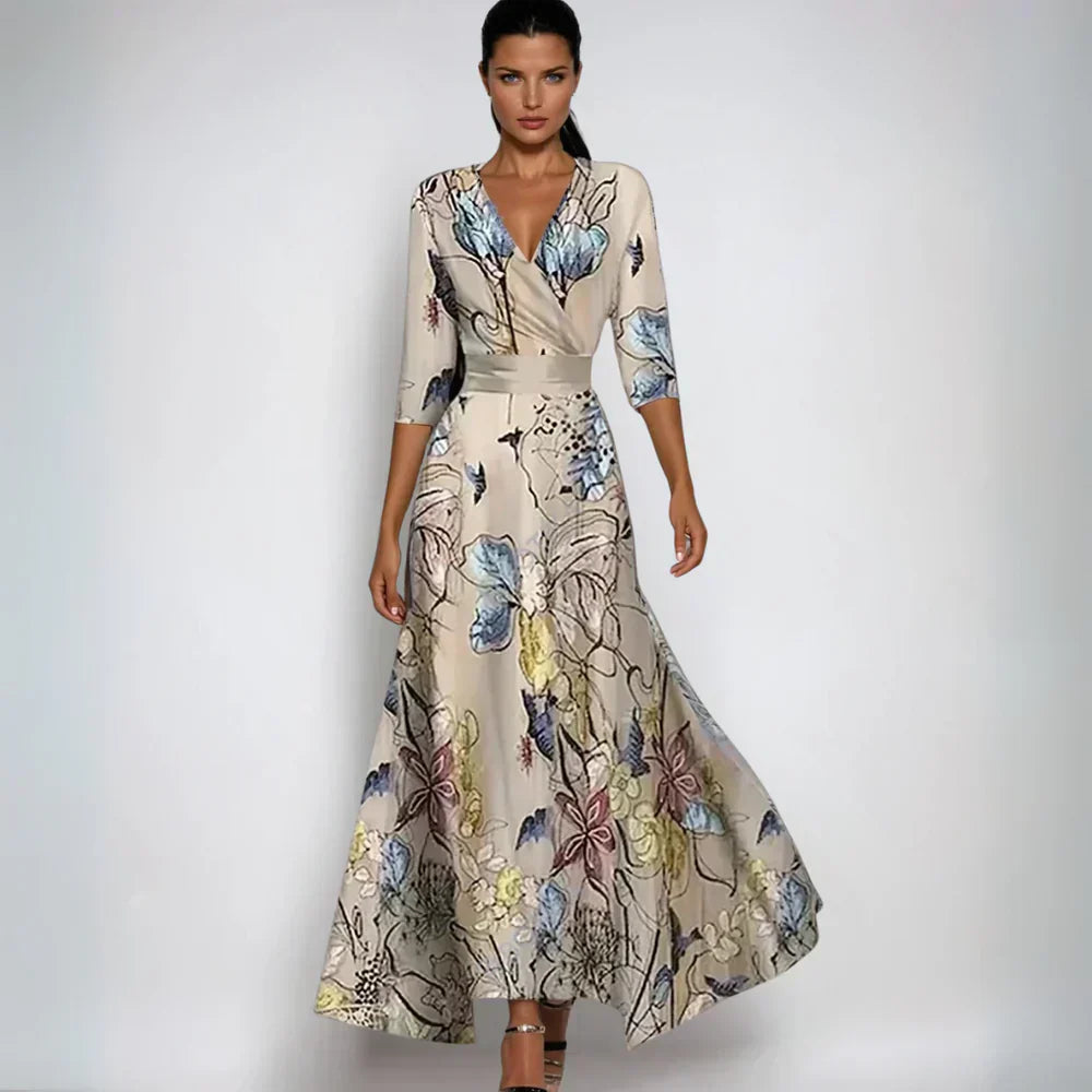 Emily™ - Chic Floral Wrap Dress