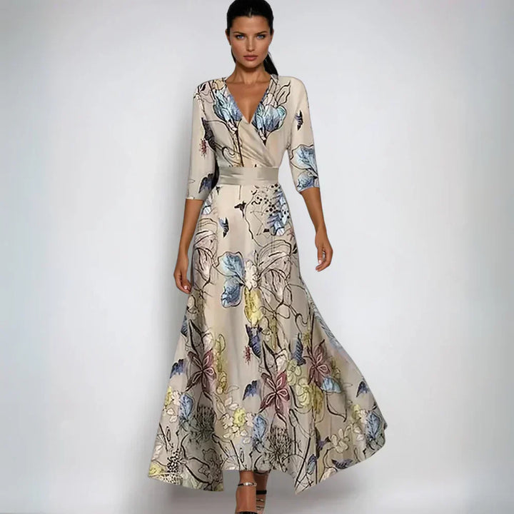 Emily™ - Chic Floral Wrap Dress