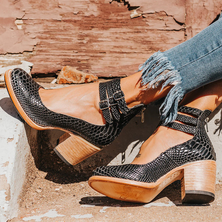 Evelyn™ - Timeless Vintage Leather Heels