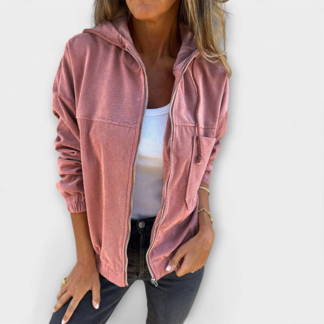 Ella™ - Cozy Corduroy Zip-Up Hoodie