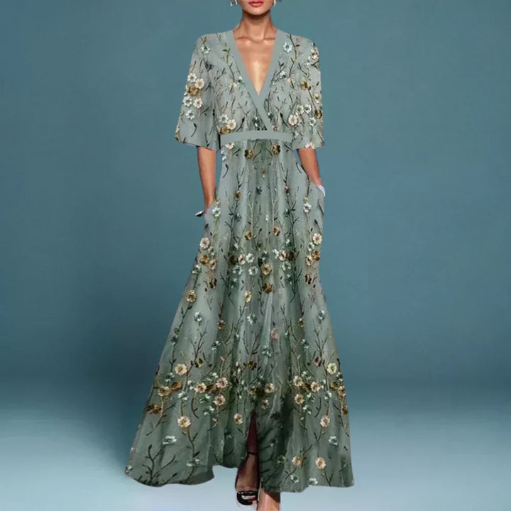 Jamie™ - Elegant Floral Maxi Dress