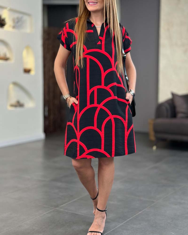 Kara™ - Chic Short Sleeve Dress