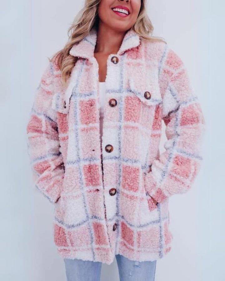 Elinara™ - Cozy Plaid Fleece Jacket