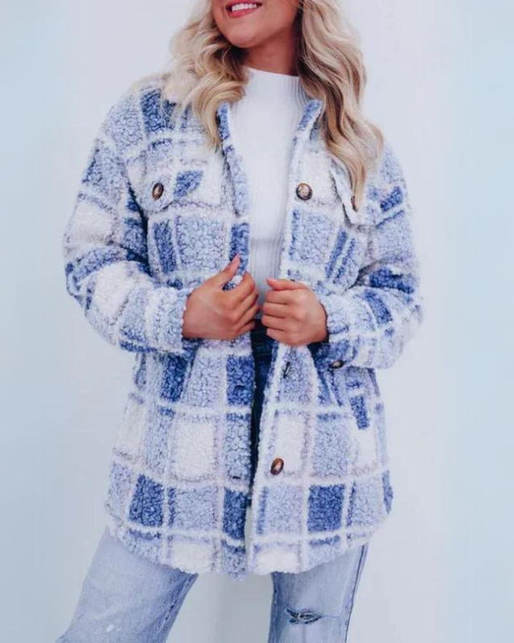 Elinara™ - Cozy Plaid Fleece Jacket