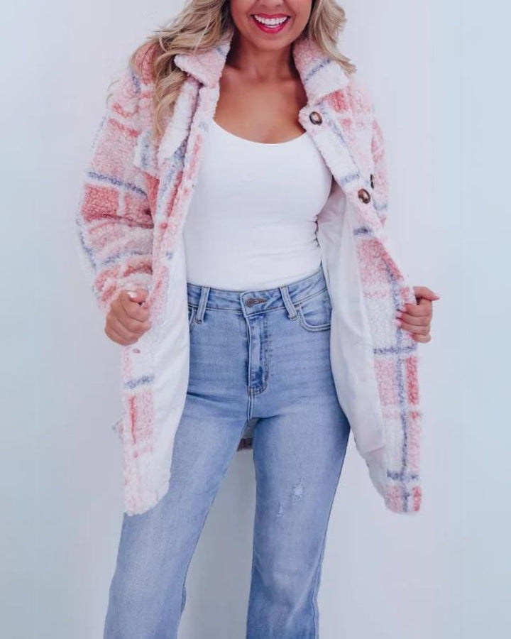 Elinara™ - Cozy Plaid Fleece Jacket