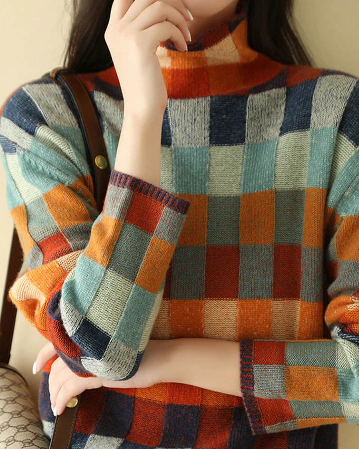 Madi™ - Luxe Cashmere Patchwork Turtleneck