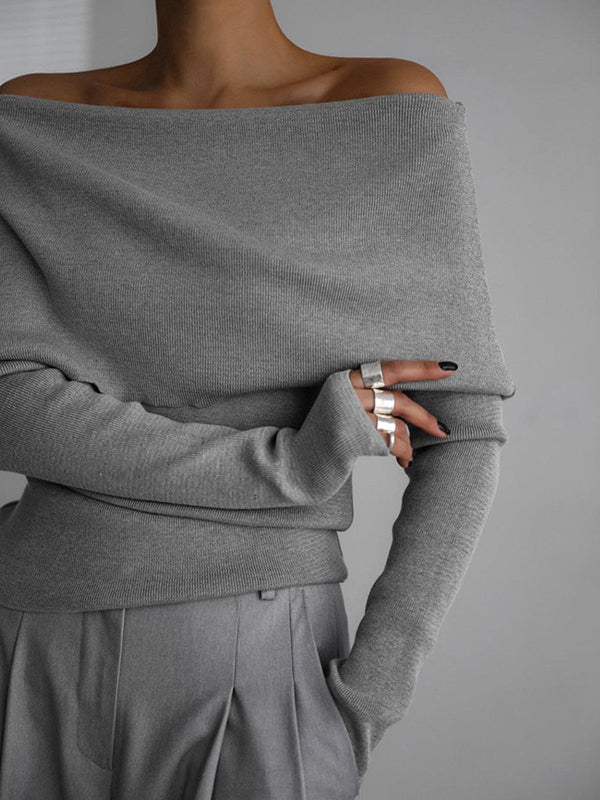 Erica™ - Off-Shoulder Elegance Sweater