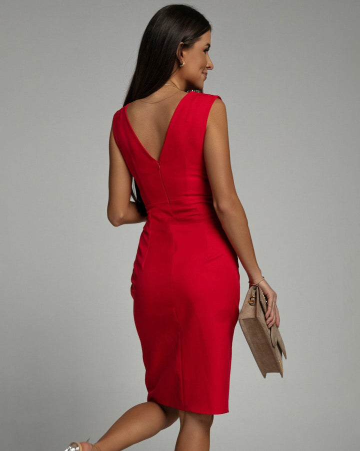 Kiona Dress™ - Sophisticated Fit with V-Neckline and Side Slit